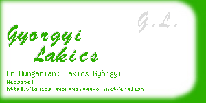 gyorgyi lakics business card